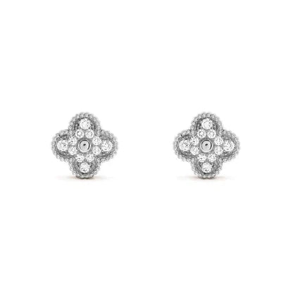 [Cadisa]CLOVER SILVER 15MM EARRINGS COLLECTION