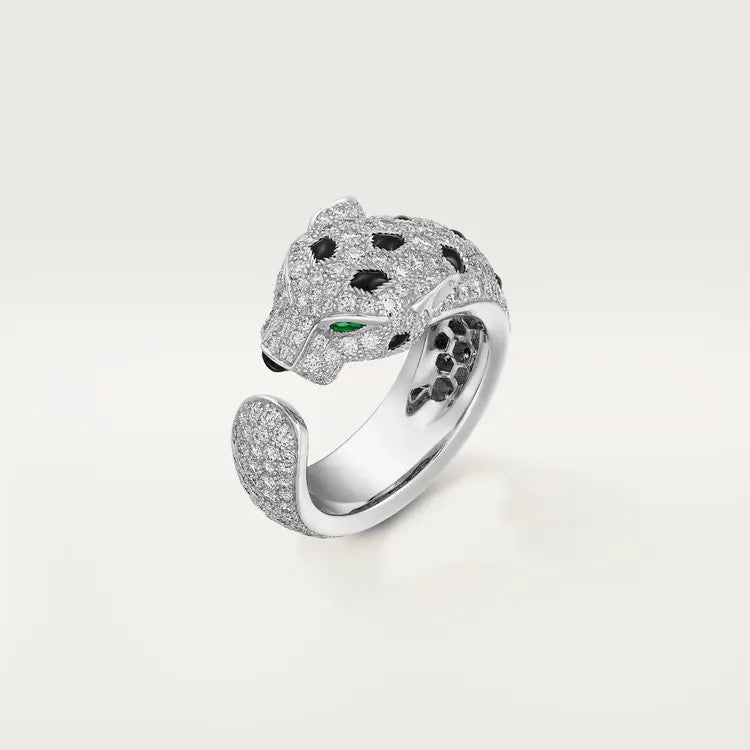 [Cadisa] PANTHERE SPOTTED FULL DIAMOND MEDIUM RING