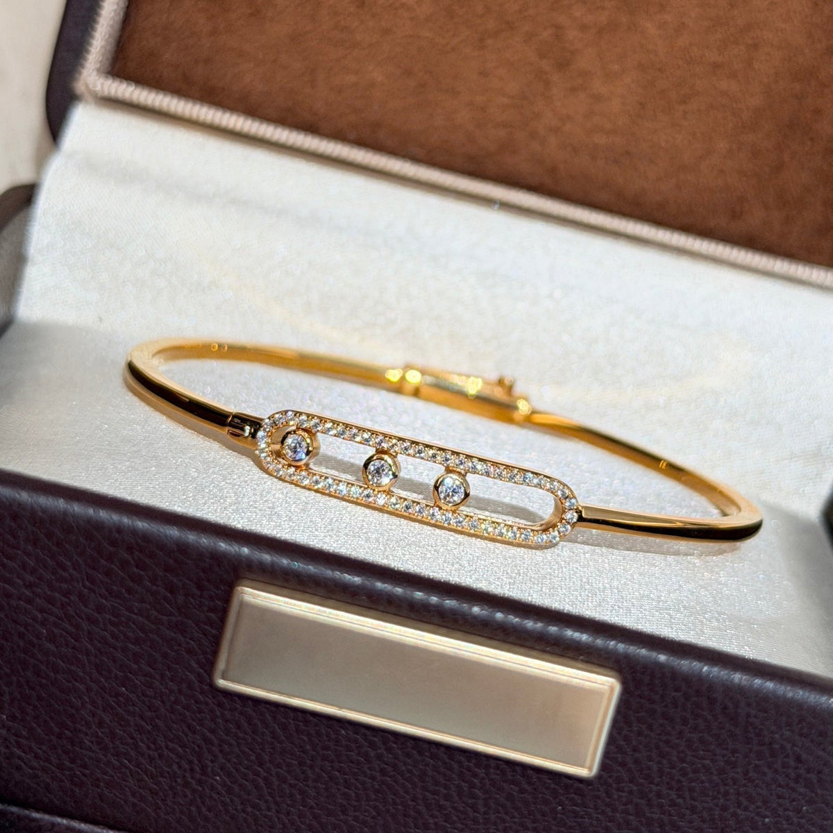 [Cadisa]Move Pavé Diamond Bangle Bracelet M