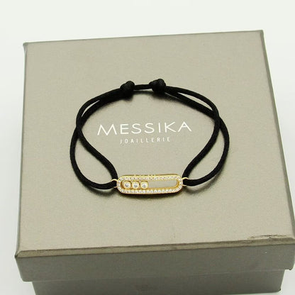 [Cadisa]Messika Care(s) pink cord pavé bracelet