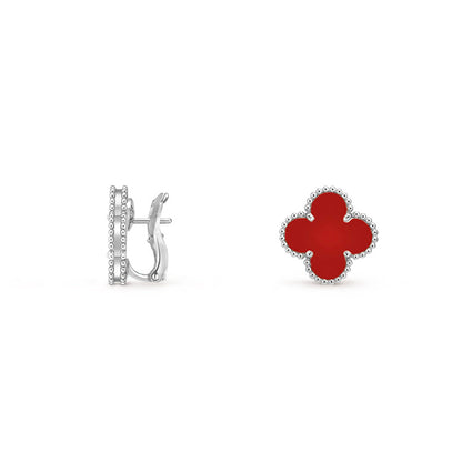 [Cadisa]CLOVER SILVER 15MM MOP EARRINGS COLLECTION