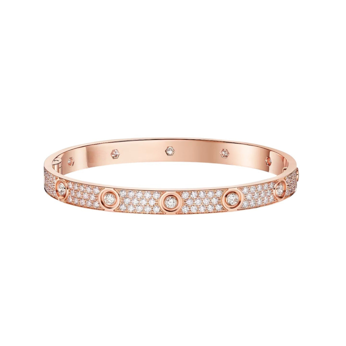 [Cadisa] LOVE BRACELET 6.1MM DIAMOND-PAVED 10 BIG DIAMONDS