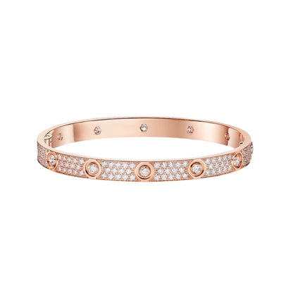 [Cadisa] LOVE BRACELET 6.1MM DIAMOND-PAVED 10 BIG DIAMONDS