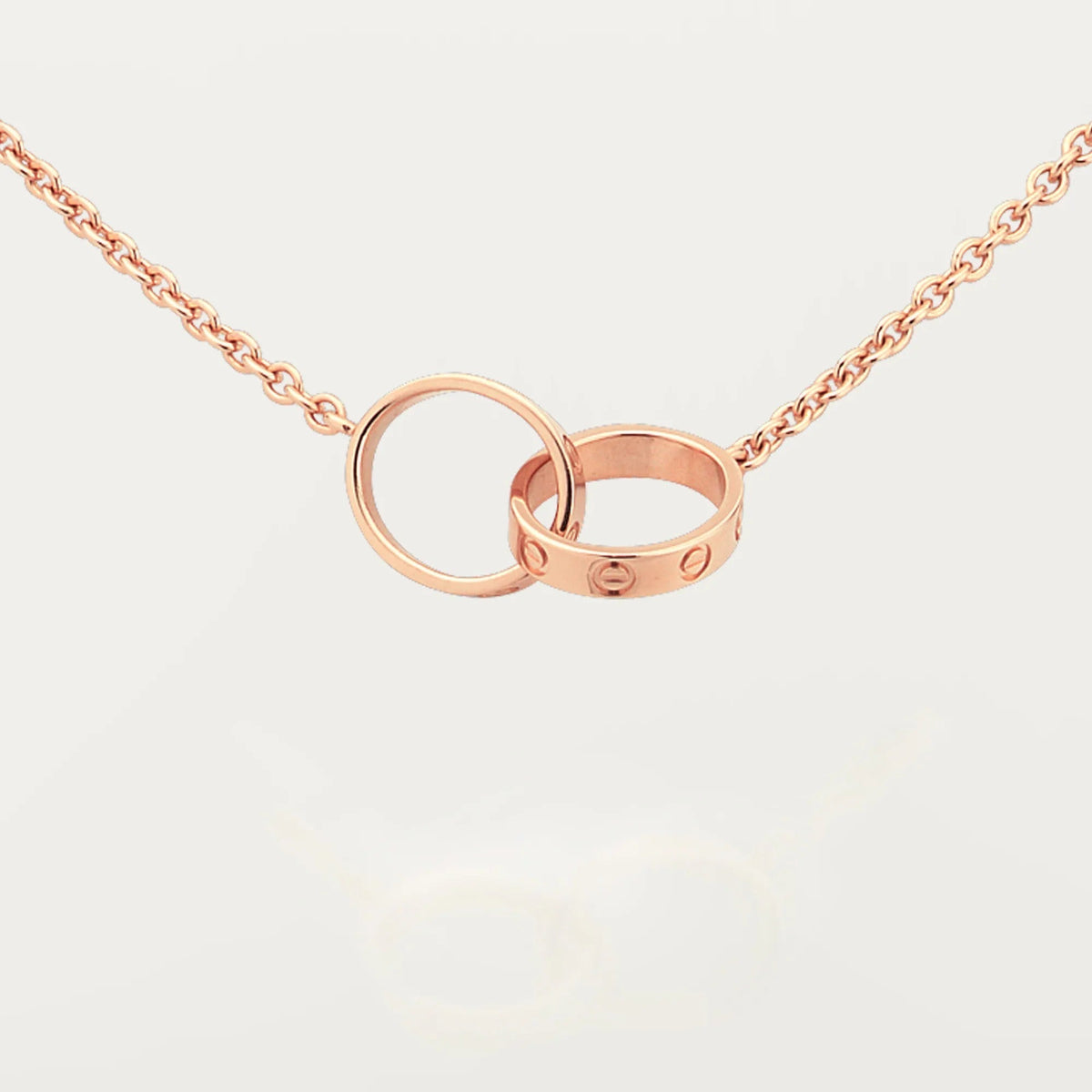 [Cadisa] LOVE DOUBLE RING NECKLACE