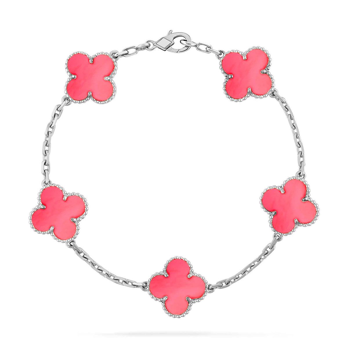 [Cadisa] CLOVER 5 MOTIFS  PINK MOP BRACELET COLLECTION