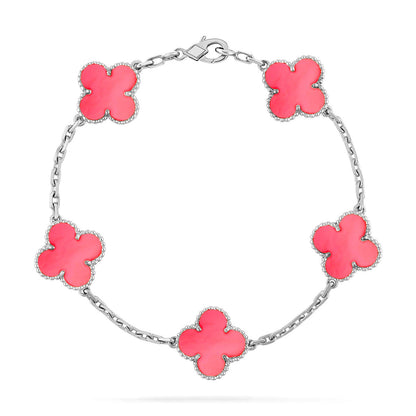 [Cadisa] CLOVER 5 MOTIFS  PINK MOP BRACELET COLLECTION