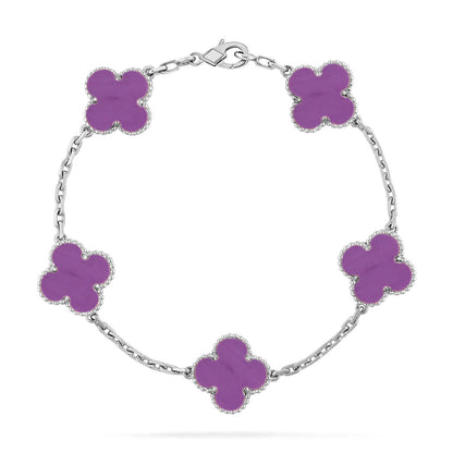 [Cadisa] CLOVER 5 MOTIF VIOLET BRACELET COLLECTION