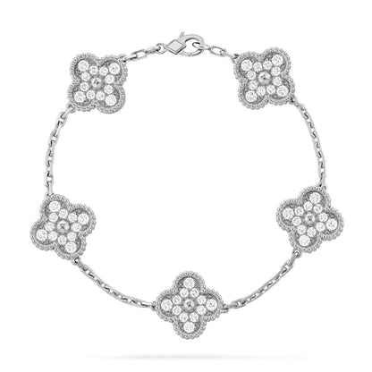 [Cadisa] CLOVER 5 MOTIF FULL DIAMOND BRACELET COLLECTION