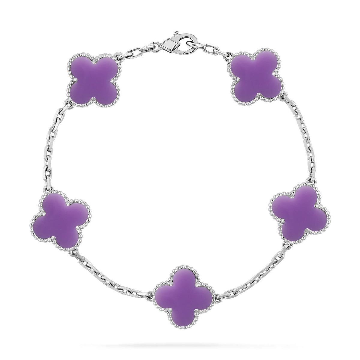 [Cadisa]CLOVER 5 MOTIF LIGHT PURPLE BRACELET COLLECTION