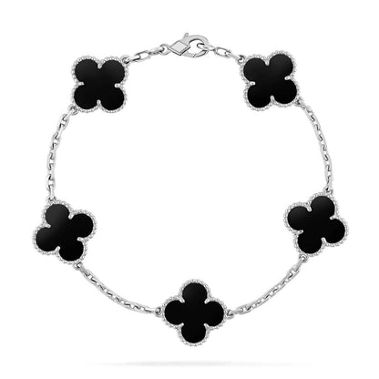 [Cadisa] CLOVER 5 MOTIF ONYXS BRACELET COLLECTION