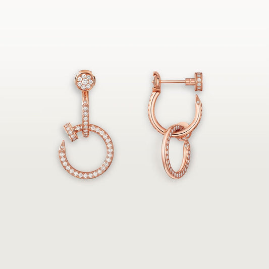 [Cadisa] JUSTE FULL DIAMOND DOUBLE EARRINGS