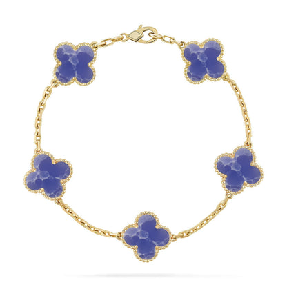 [Cadisa]CLOVER 5 MOTIF BLUE VEINS BRACELET COLLECTION