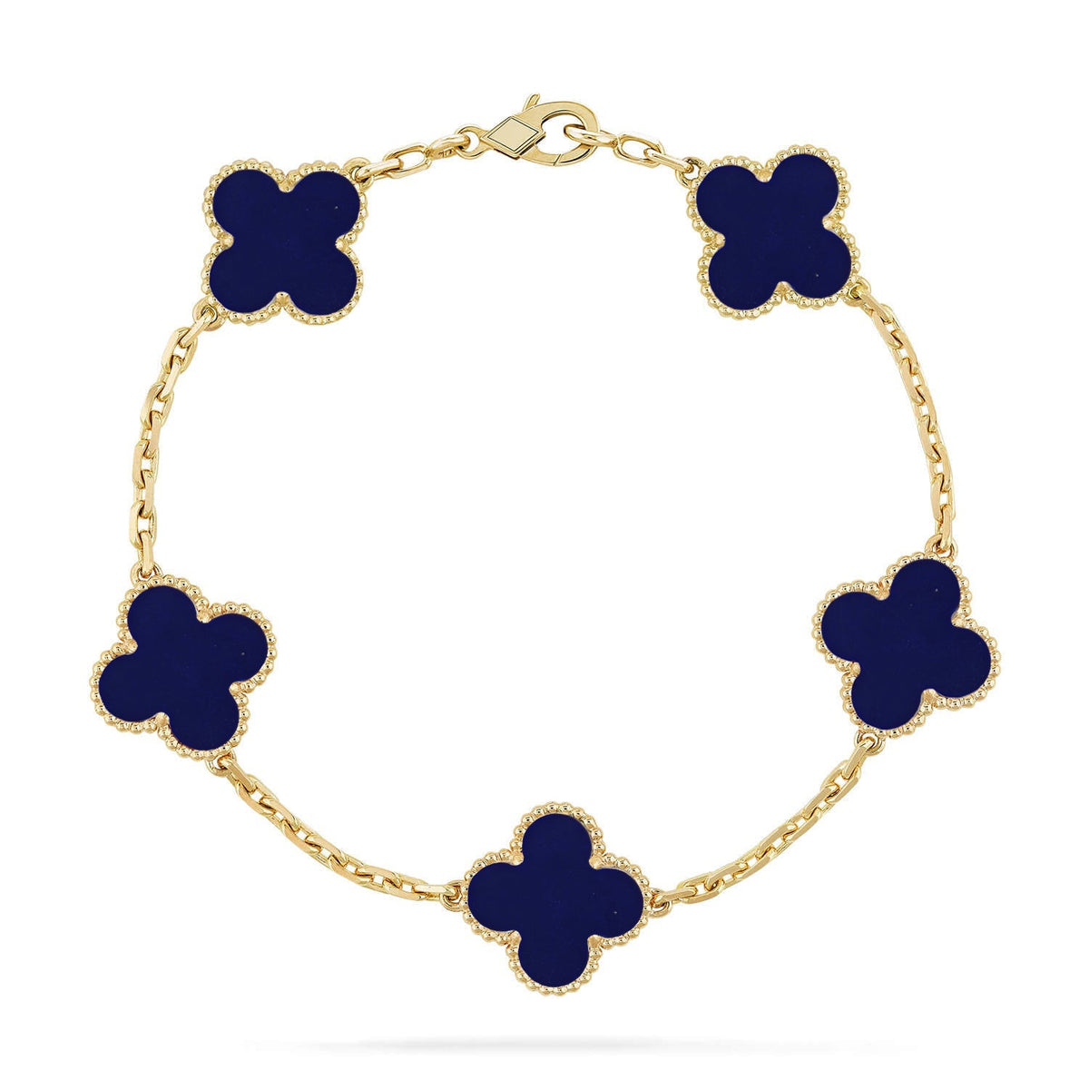 [Cadisa]CLOVER 5 MOTIF LAPIS LAZULI BRACELET COLLECTION