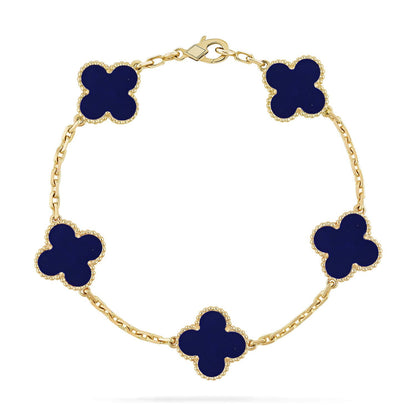 [Cadisa]CLOVER 5 MOTIF LAPIS LAZULI BRACELET COLLECTION