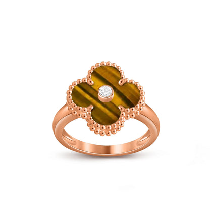 [Cadisa]CLOVER DIAMOND RING ROSE GOLD COLLECTION