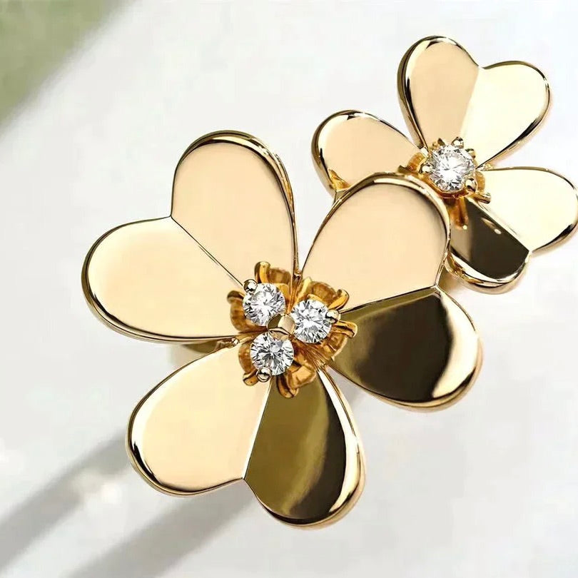 [Cadisa]CLOVER COMOS GOLD DIAMOND RING