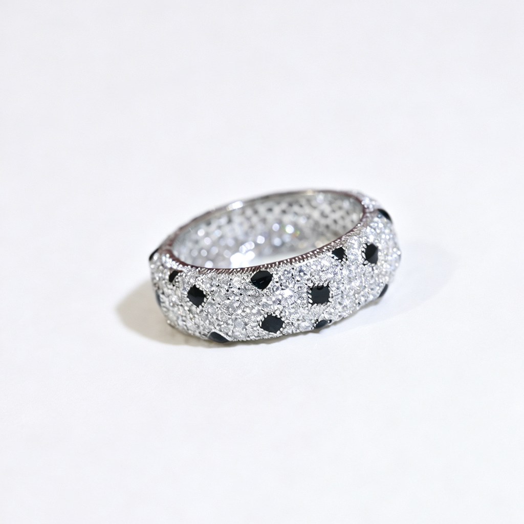[Cadisa] PANTHERE SPOTTED FULL DIAMOND RING