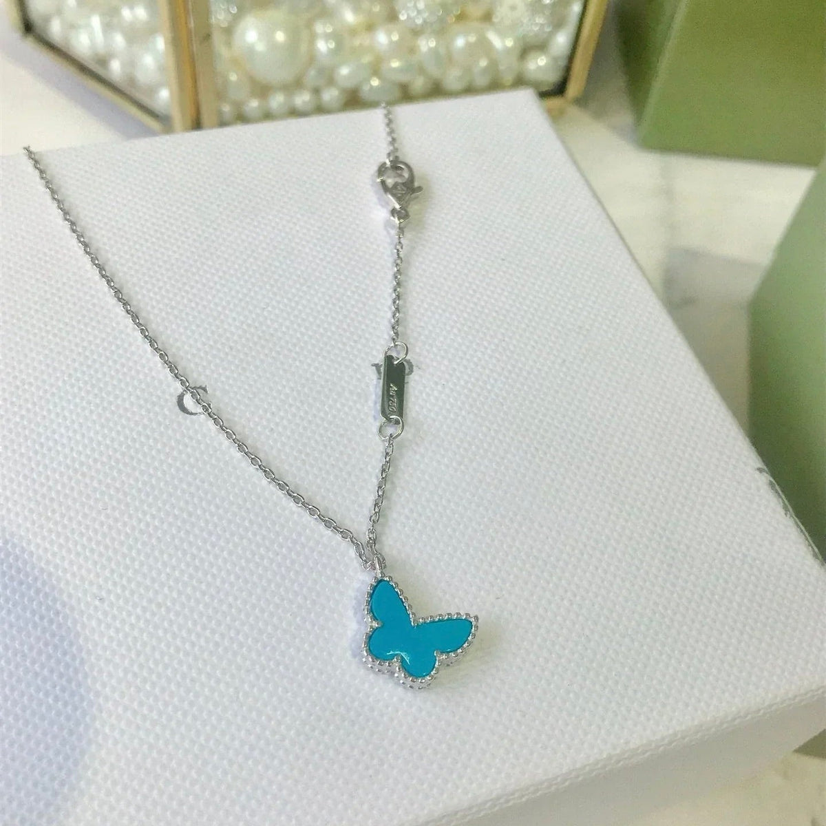 [Cadisa]BUTTERFLY TURQUOISE BUTTERFLY BRACELET SILVER
