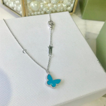 [Cadisa]BUTTERFLY TURQUOISE BUTTERFLY BRACELET SILVER