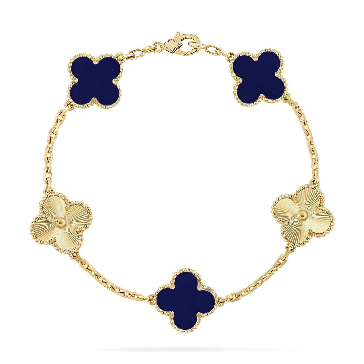 [Cadisa]CLOVER 5 MOTIF LAPIS LAZULI BRACELET COLLECTION