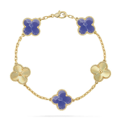 [Cadisa]CLOVER 5 MOTIF BLUE VEINS BRACELET COLLECTION