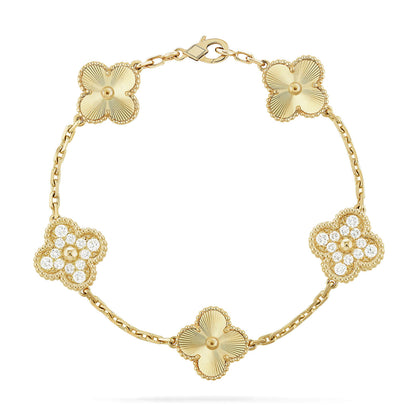 [Cadisa] CLOVER 5 MOTIF LASER BRACELET COLLECTION