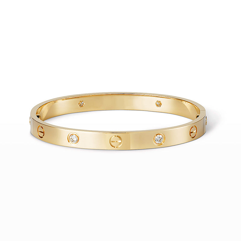 [Cadisa] LOVE BRACELET 6.1MM 4 DIAMONDS