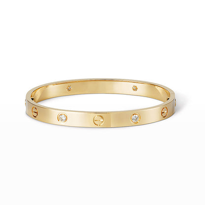 [Cadisa] LOVE BRACELET 6.1MM 4 DIAMONDS