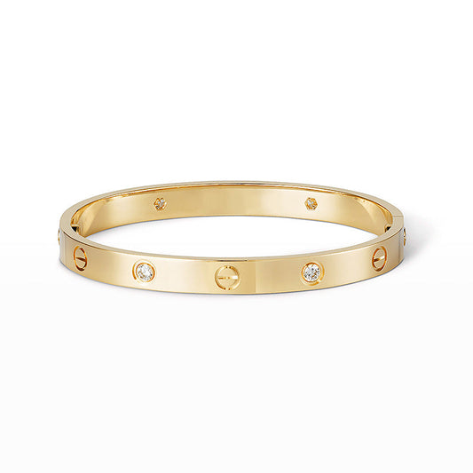 [Cadisa] LOVE BRACELET 6.1MM 4 DIAMONDS