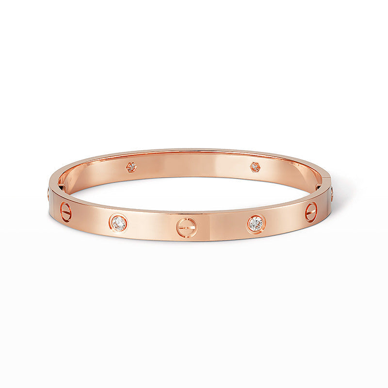[Cadisa] LOVE BRACELET 6.1MM 4 DIAMONDS