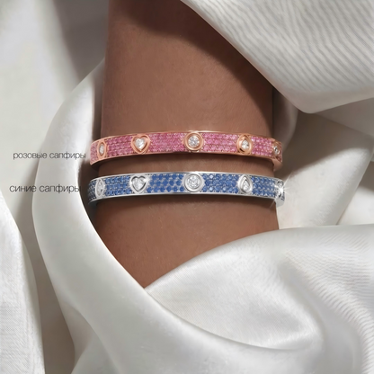 [Cadisa]2026 PAVE GEMSTONE LOVE BRACELET 6.1MM 10 DIAMONDS