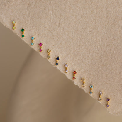 Birthstone Drop Studs