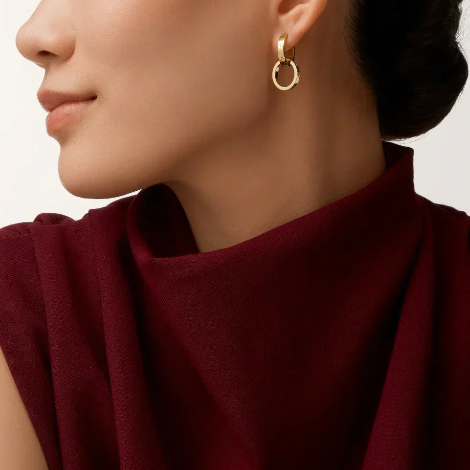 [Cadisa] LOVE 3.3MM DANGLE EARRINGS