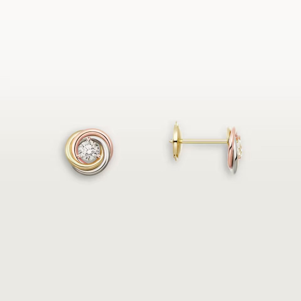 [Cadisa] TRINITY STUD DIAMOND EARRINGS