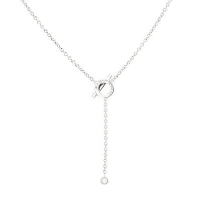 [Cadisa]FINESSE SILVER DIAMOND NECKLACE