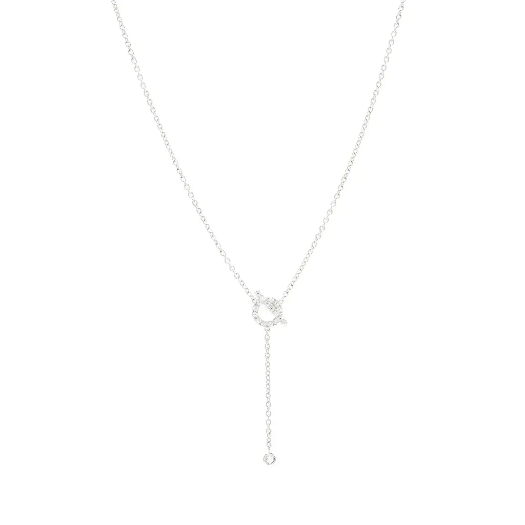 [Cadisa]FINESSE SILVER DIAMOND NECKLACE