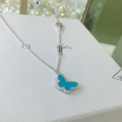 [Cadisa]BUTTERFLY TURQUOISE BUTTERFLY BRACELET SILVER