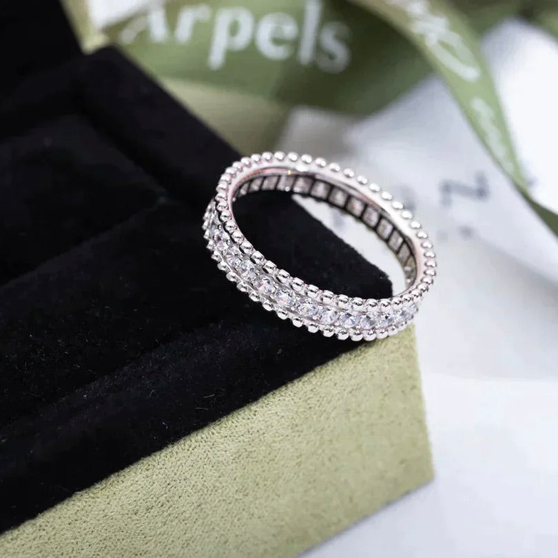 [Cadisa]PERLEE DIAMOND SILVER RING