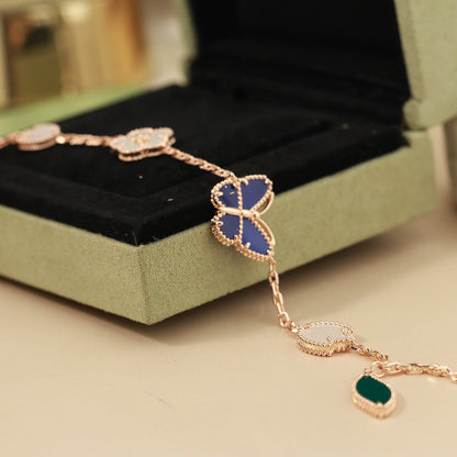 [Cadisa]LUCKY SPRING BUTTERFLY 5 MOTIF BRACELET
