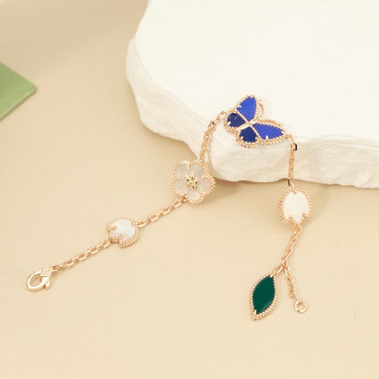 [Cadisa]LUCKY SPRING BUTTERFLY 5 MOTIF BRACELET