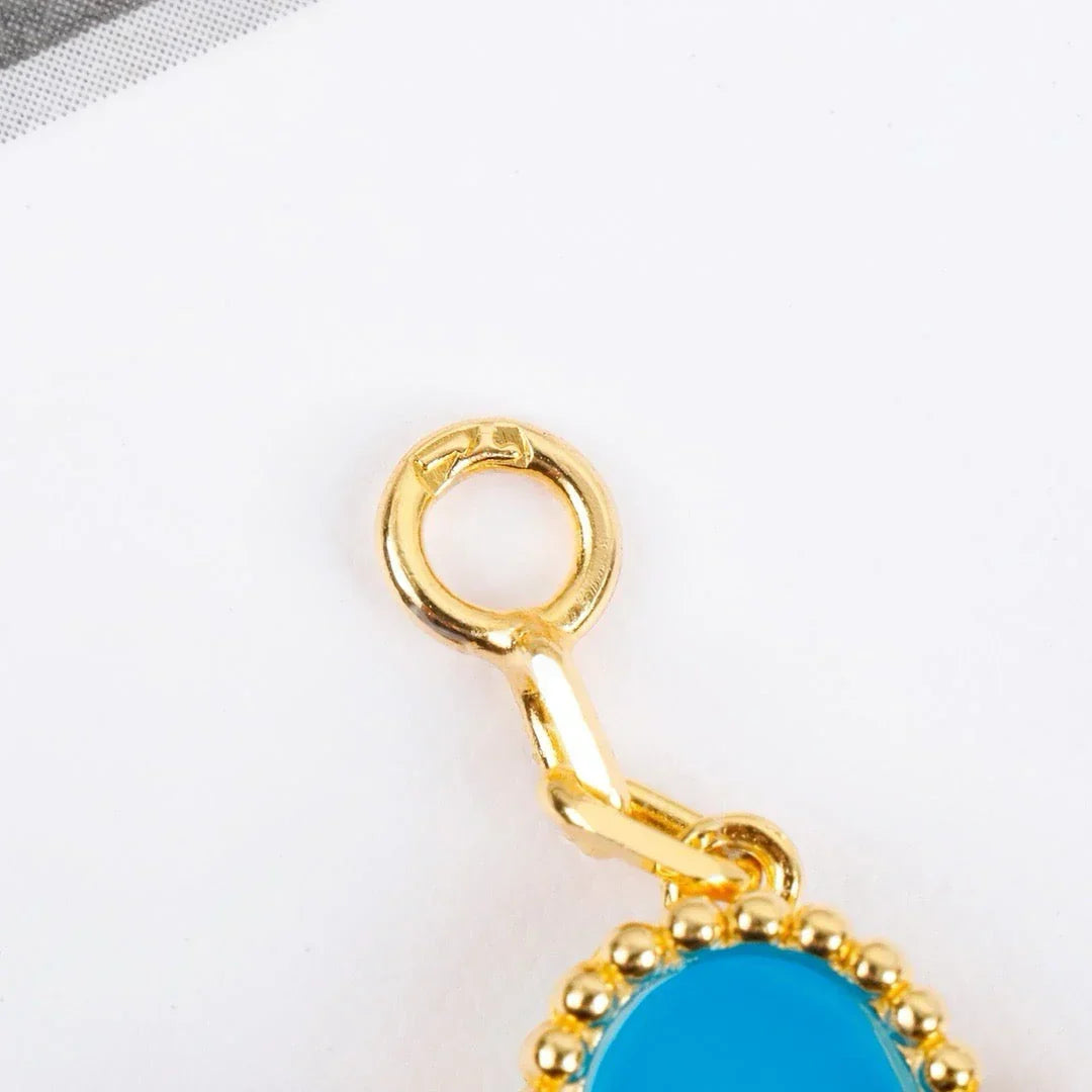 [Cadisa] CLOVER 5 MOTIF TURQUOISE BRACELET COLLECTION
