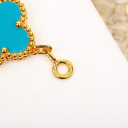 [Cadisa] CLOVER 5 MOTIF TURQUOISE BRACELET COLLECTION