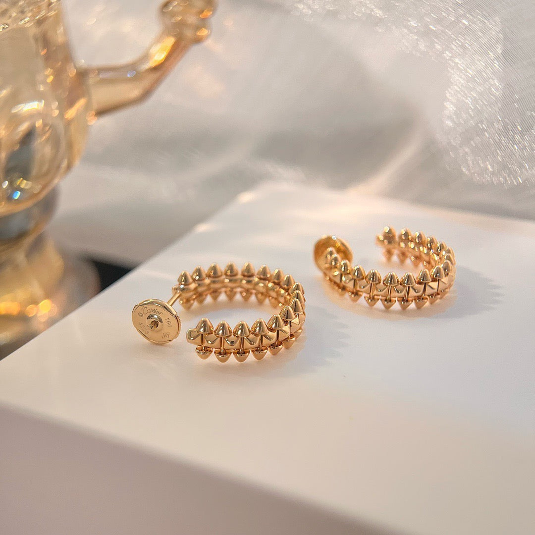 [Cadisa] CLASH SMALL HOOP EARRINGS