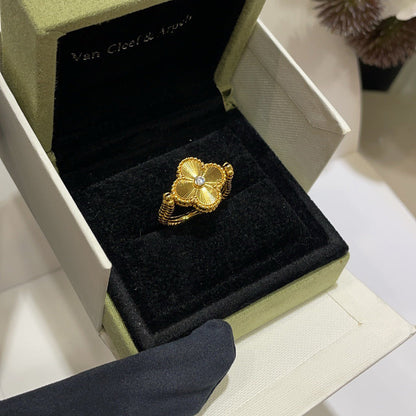 [Cadisa]CLOVER RIVERSIBLE RING GOLD COLLECTION