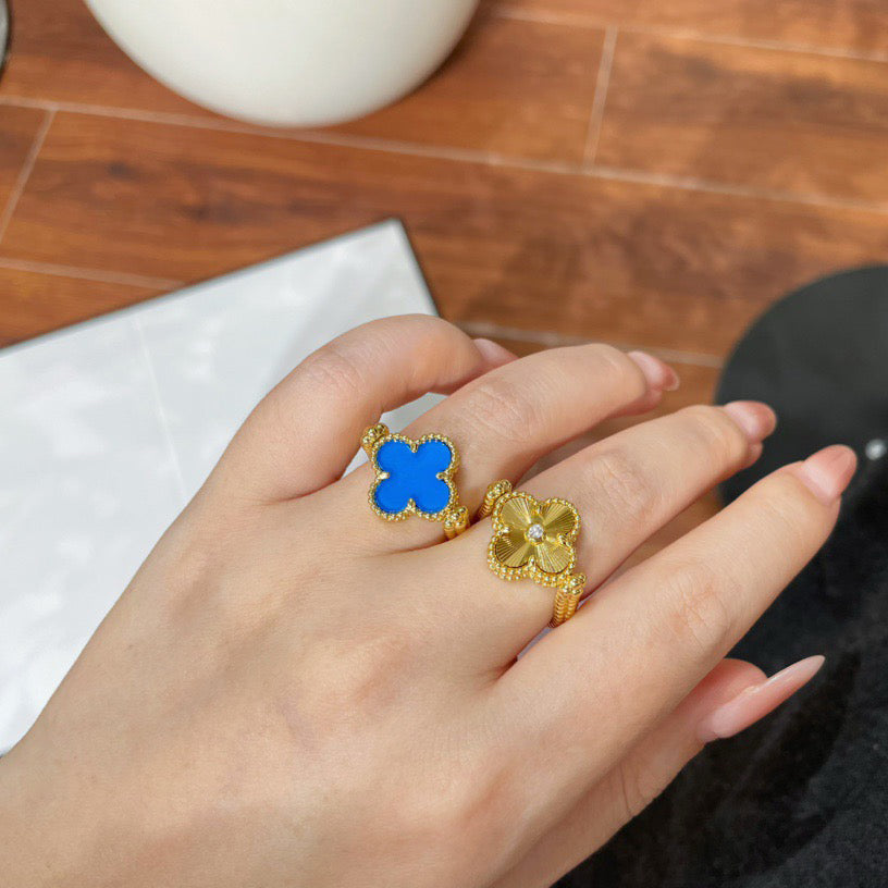 [Cadisa]CLOVER RIVERSIBLE RING GOLD COLLECTION