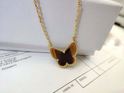 [Cadisa] TIGER__ EYE BUTTERFLY NECKLACE