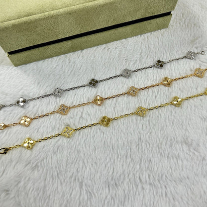 [Cadisa]CLOVER 6 MOTIF DIAMOND LASER BRACELET