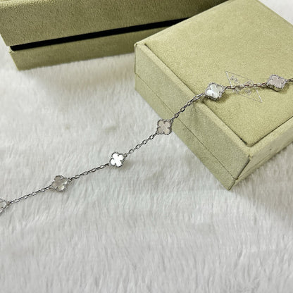 [Cadisa]CLOVER 6 MOTIF WHITE MOP BRACELET