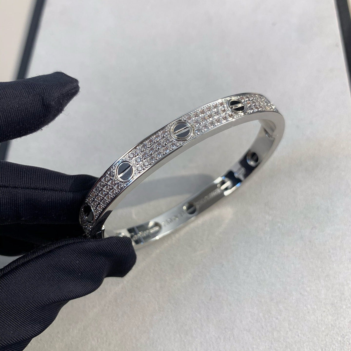 [Cadisa] LOVE BRACELET 6.1MM DIAMOND-PAVED CERAMIC