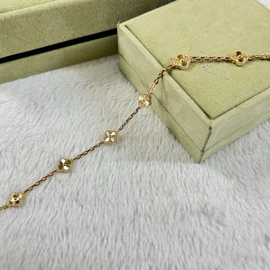 [Cadisa]CLOVER 6 MOTIF DIAMOND BRACELET